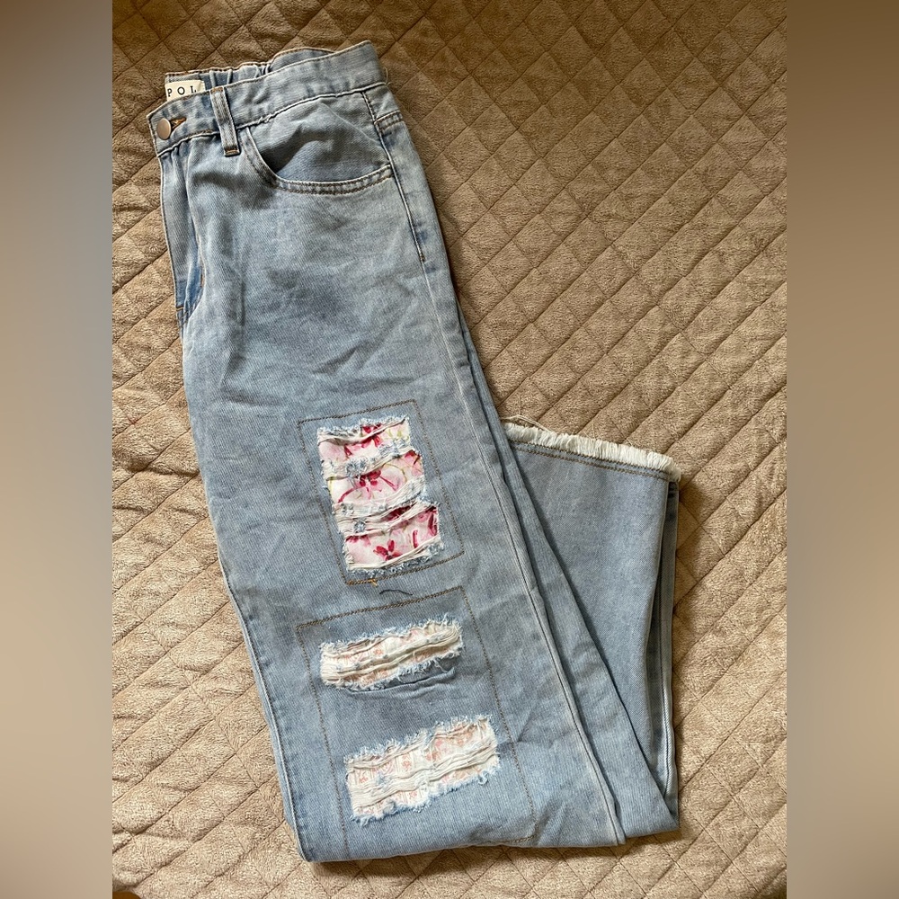 Pol “Flower Patch” Patchwork Jeans | Denim | Nwot - image 8